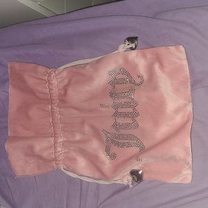 Juicy Couture velour bling draw string pouch